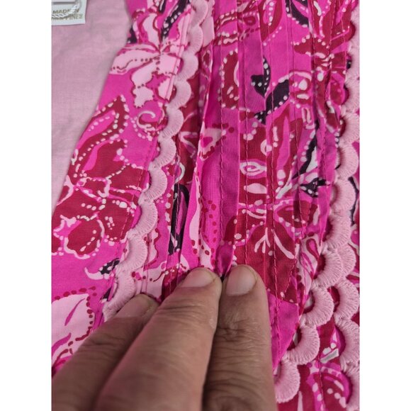 Lilly Pulitzer Women's Dress Size 4 Arletta Passion Fruit Pink Floral (25) - Picture 9 of 16
